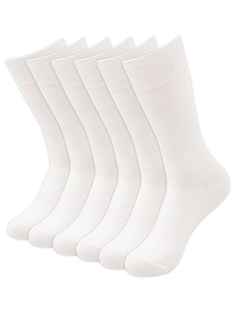 BALENZIA White Full Length, Crew & Calf Length Socks - Pack of 6-picture-28