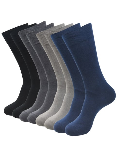 BALENZIA Multicolor Calf Length/Crew Length Socks - Pack of 8-picture-38