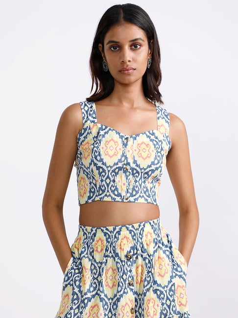Bombay Paisley by Westside Indigo Tulip Ethnic Printed Top