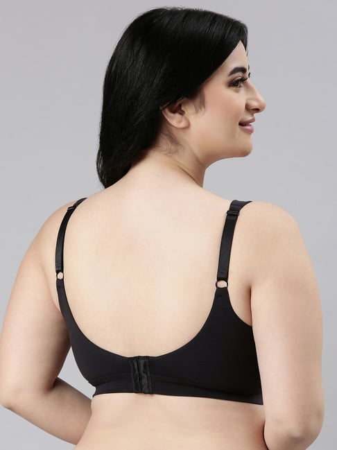 Buy Enamor Jet Black Cotton Everyday Bra for Women Online @ Tata CLiQ
