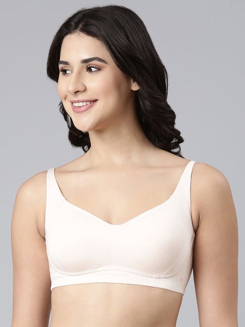 Buy Enamor White Non Wired Non Padded Seamless Bra for Women Online @ Tata  CLiQ