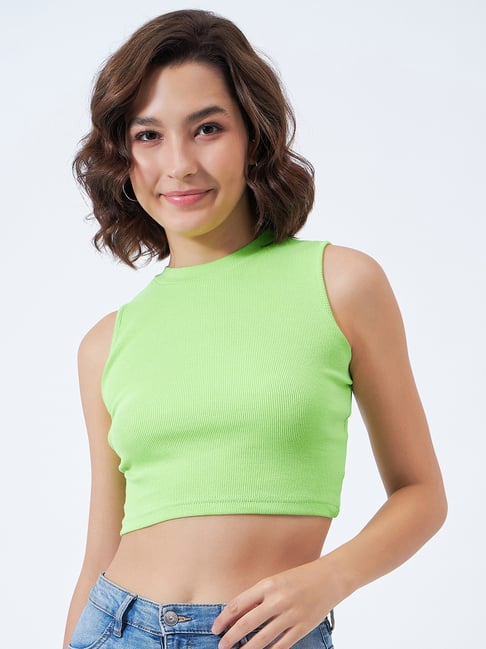 Long Sleeve Forever 21 Green Top COLOR CAPITAL Green Cotton