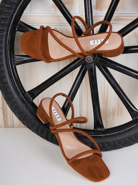 Elle Women's Brown Sling Back Sandals-picture-48