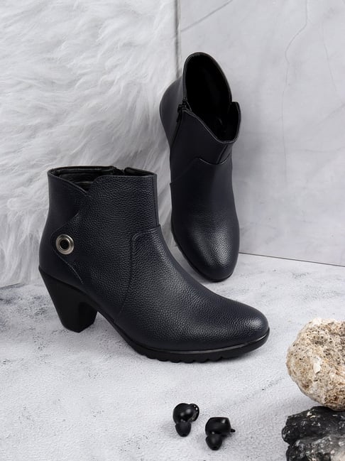 Buy Elle Women's Navy Casual Booties for Women at Best Price