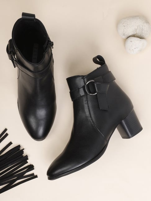 3 inch black outlet booties