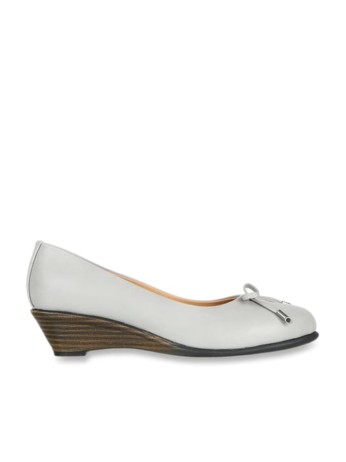 Elle Women's Grey Wedge Pumps-picture-45