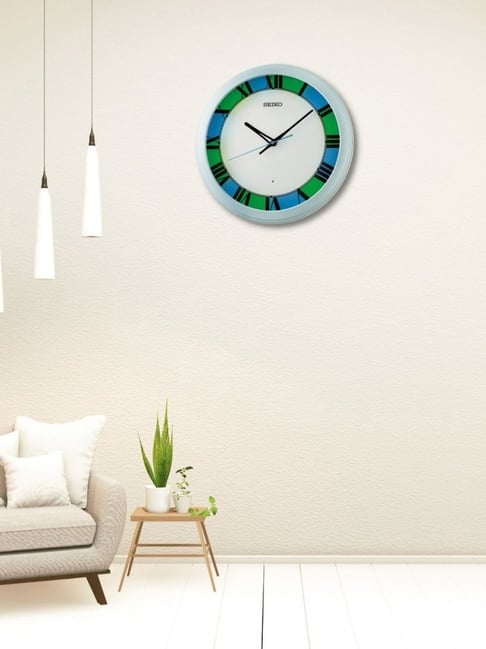 SEIKO elegant multicolor plastic wall clock with sweep movement-image-41