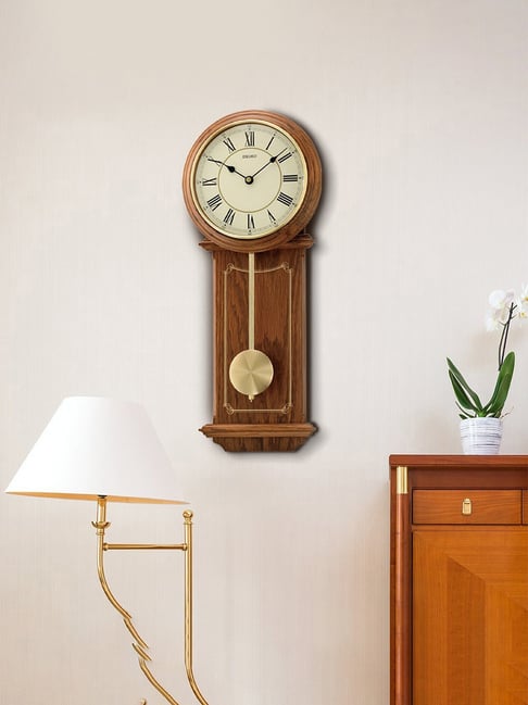 Buy SEIKO decorative multicolor wood wall clock at Best Price 