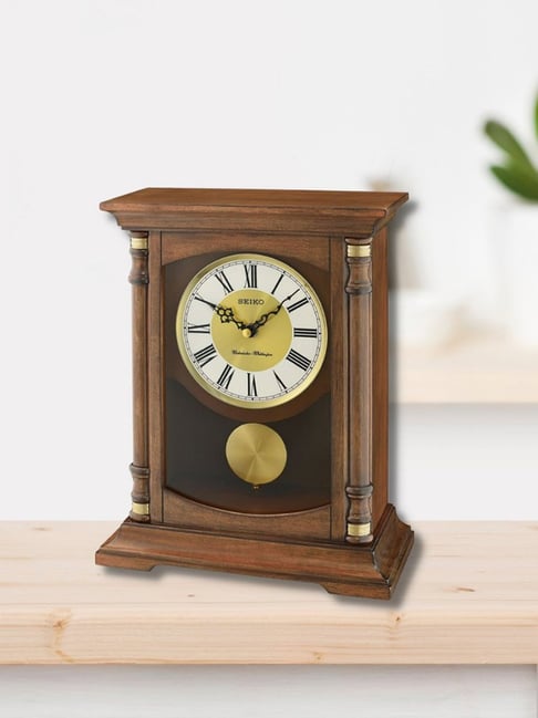 SEIKO decorative multicolor wood table clock-picture-46