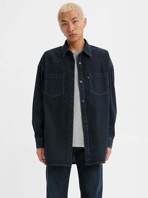 Levi's Navy Blue Boxy Fit Shirt