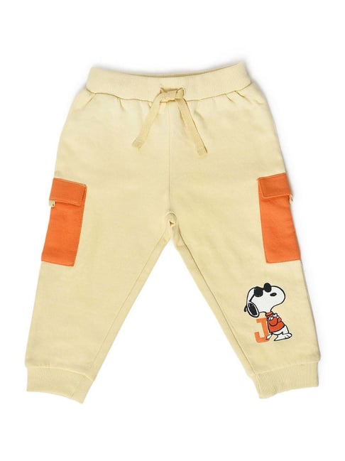 MiArcus Kids Cream & Orange Cotton Printed Joggers-picture-15