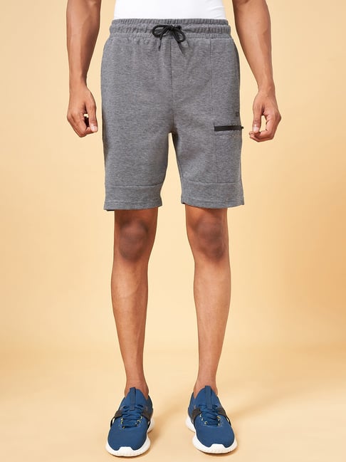 Ajile by Pantaloons Dark Grey Cotton Slim Fit Shorts-picture-29