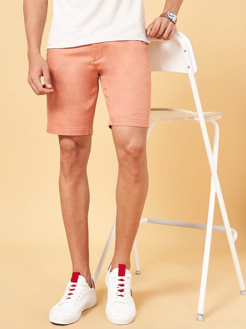 Byford by Pantaloons Peach Slim Fit Shorts-picture-15