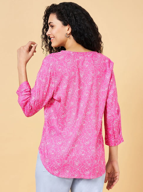 Honey by Pantaloons Pink Printed Top