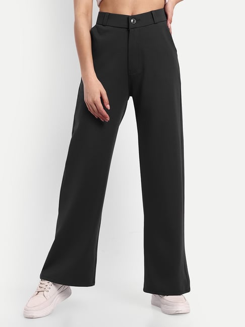 Broadstar Relaxed Women Black Trousers - Buy Broadstar Relaxed