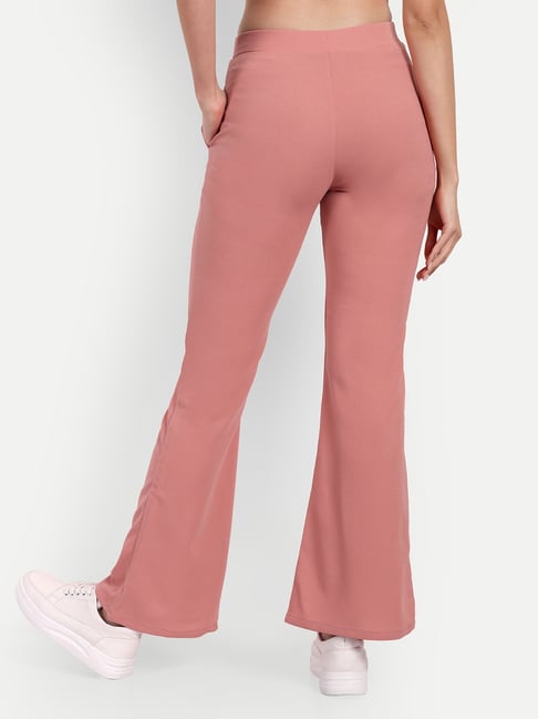 Frenchtrendz | Frenchtrendz Rayon Poly Plated Swe Pink Bell Bottom Pant and  Blazer Set