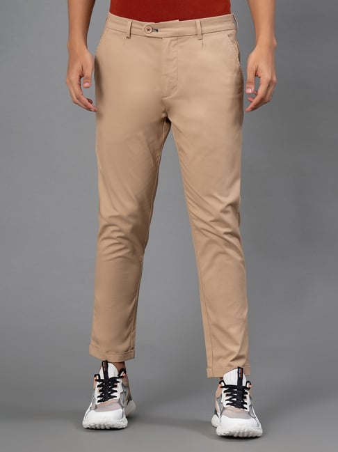 Buy Red Tape Khaki Relaxed Fit Chinos for Men's Online Tata CLiQ