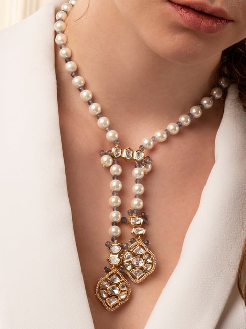 Order Handmade Vintage Pearl Silver Necklace Online at Giftcart.com