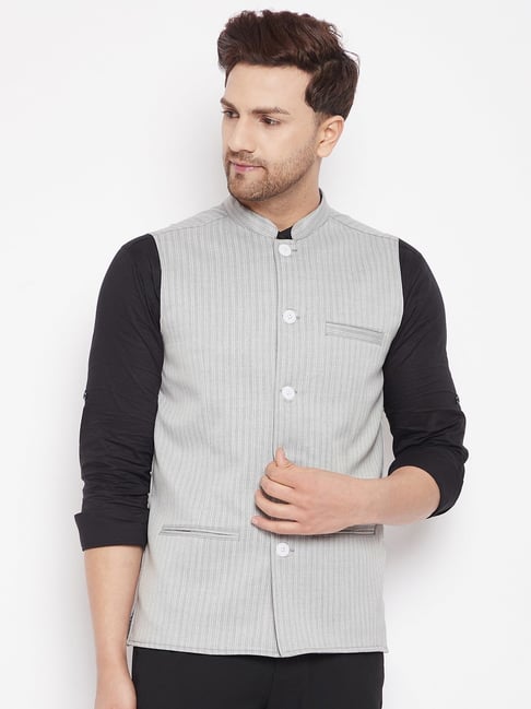 Gray nehru jacket sale