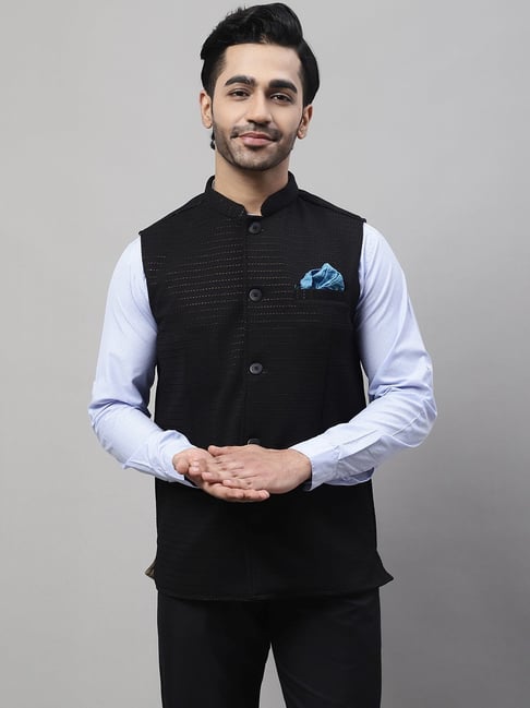 Even Multi Regular Fit Self Pattern Nehru Jacket