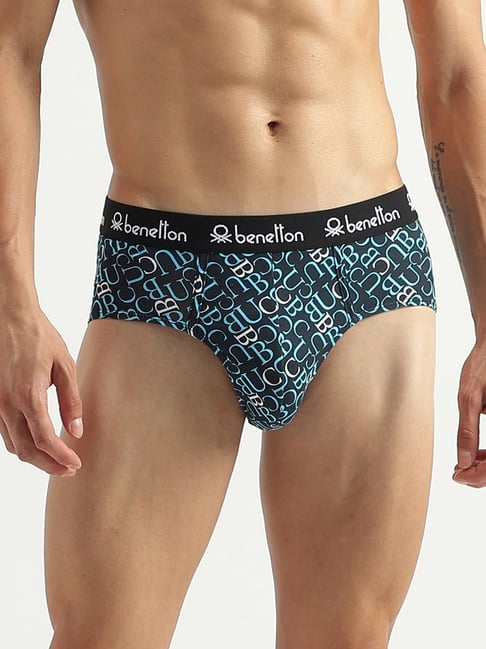 United Colors of Benetton Multi Regular Fit Printed Briefs - Pack of 2