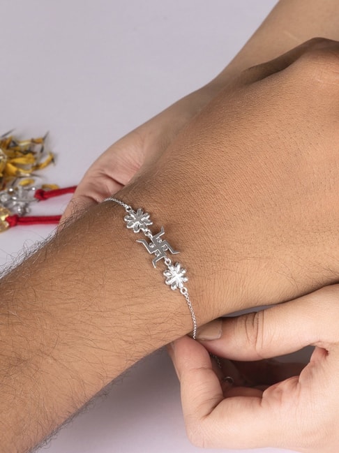 925 Silver Nazariya Rakhi Bracelet – Dilan Jewels