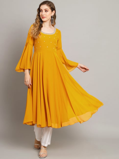 Yellow Anarkali Suit Set | Stylish dresses, Stylish dress designs, Anarkali  dress pattern