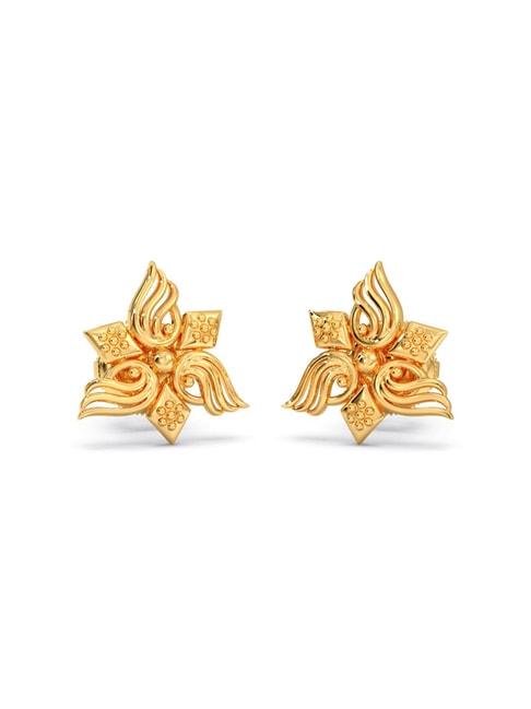 Buy Gold Stud Earrings Designs Online in India | Candere by Kalyan Jewellers