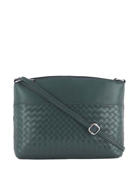Buy Toteteca Green Textured Medium Sling Handbag Online At Best