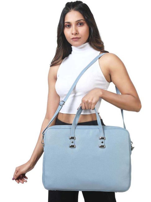 Buy Toteteca Blue Solid Large Messenger Bag Online At Best Price @ Tata CLiQ