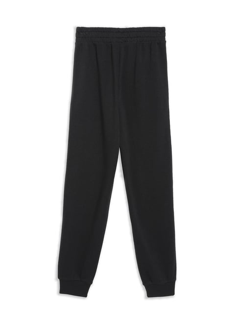 Kids Black Printed Sweatpants