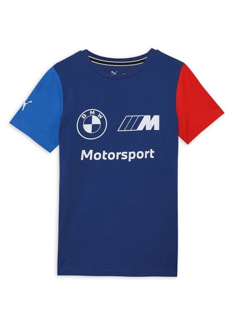 Puma Kids Royal Blue Printed T-Shirt-picture-21