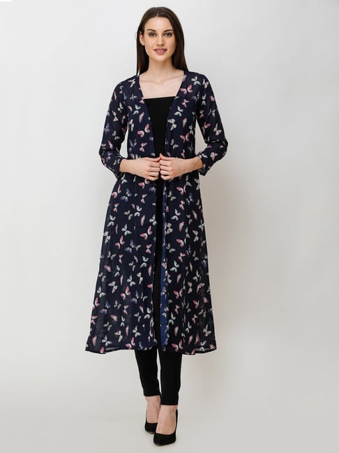 Scorpius Navy Printed Long Shrug-picture-24
