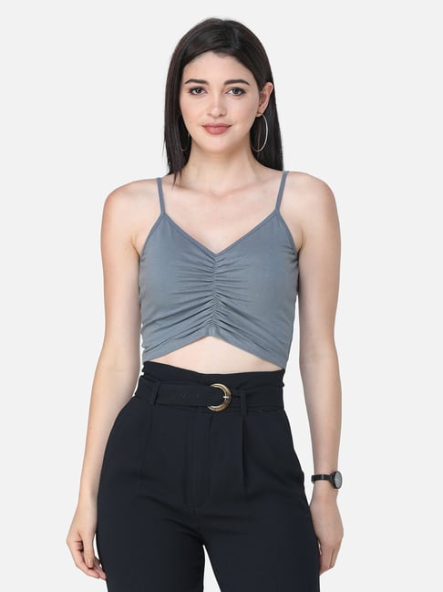 Scorpius Grey Regular Fit Crop Top-picture-35