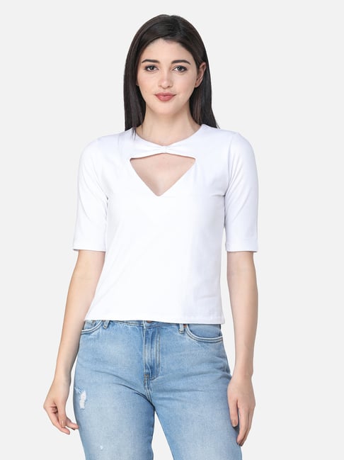Scorpius White Regular Fit Top-picture-24