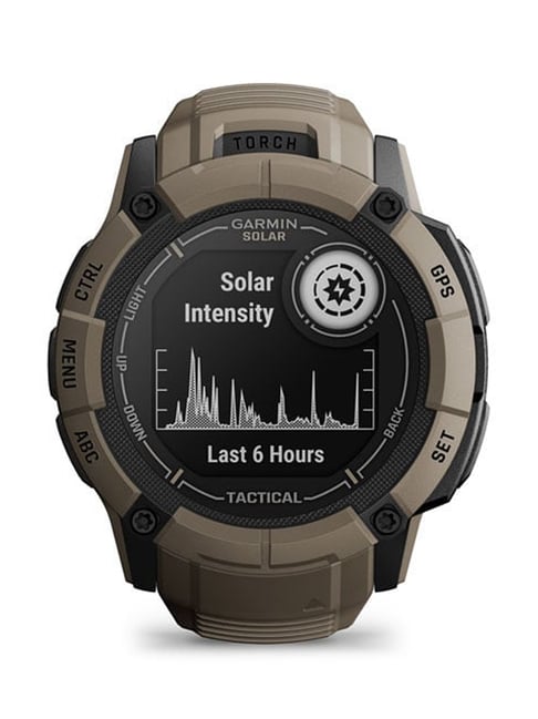 Garmin Tactical Edition Instinct 2X Solar Rugged GPS Smartwatch, Built-in  Flash (Coyote Tan, 50 mm)