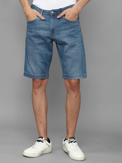 Buy Campus Sutra Men Slim Fit Solid Side Striped Stretch Stylish New Trends  Blue Denim Shorts(SUMM22_JN_SHORT1L_M_PLN_NBU_28) at Amazon.in