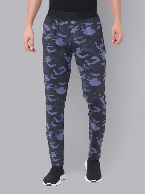 Van Heusen Flex Navy Slim Fit Camouflage Trackpants