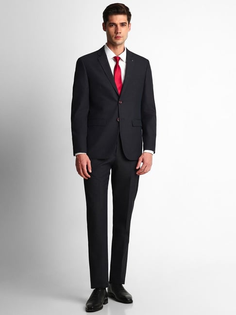 Louis Philippe Black Two Piece Suit