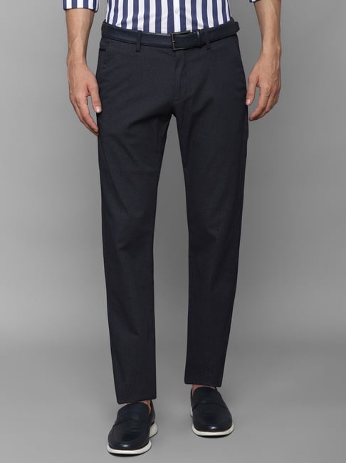 Buy Men Olive Slim Fit Solid Casual Trousers Online - 743263 | Allen Solly