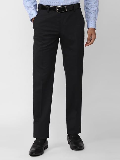 PETER ENGLAND Slim Fit Men Black Trousers  Buy PETER ENGLAND Slim Fit Men Black  Trousers Online at Best Prices in India  Flipkartcom