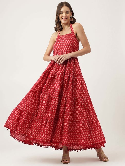 Red Ladies Designer Sleeveless Gown at Best Price in Jabalpur | Raza  Apparels