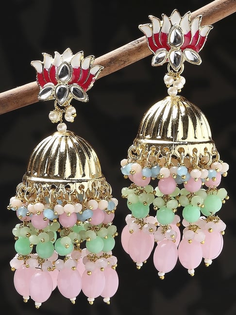 Medallion Rose - Palm Earrings – Guelaguetza Designs