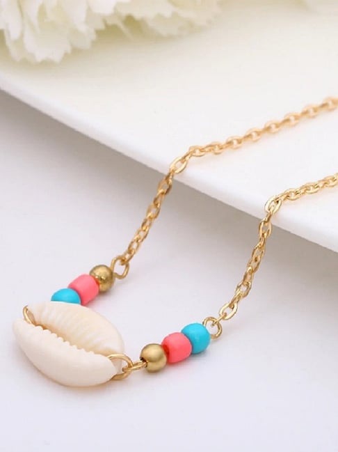 Buy Gold Seashell Necklace, Shell Choker, Cowrie Necklace, Seashell Necklace,  Shell Choker Necklace, Choker Necklace,shell Jewelry,beach Jewelry Online  in India - Etsy
