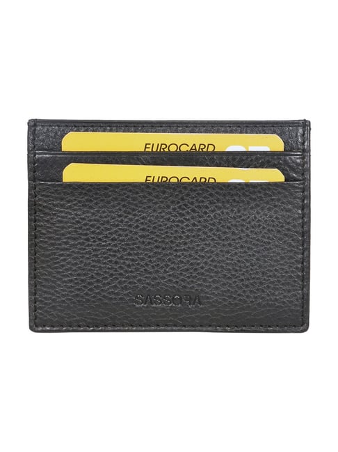 Buy SASSORA Gamy Black Leather Small Coin & Card Case for Men & Women at  Best Price @ Tata CLiQ