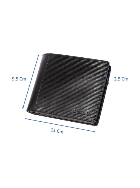 Buy SASSORA Jade Black Leather Small Bi-Fold Wallet for Men at Best Price @  Tata CLiQ