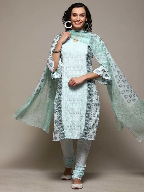 Buy Teal Dress Material for Women by BIBA Online | Ajio.com