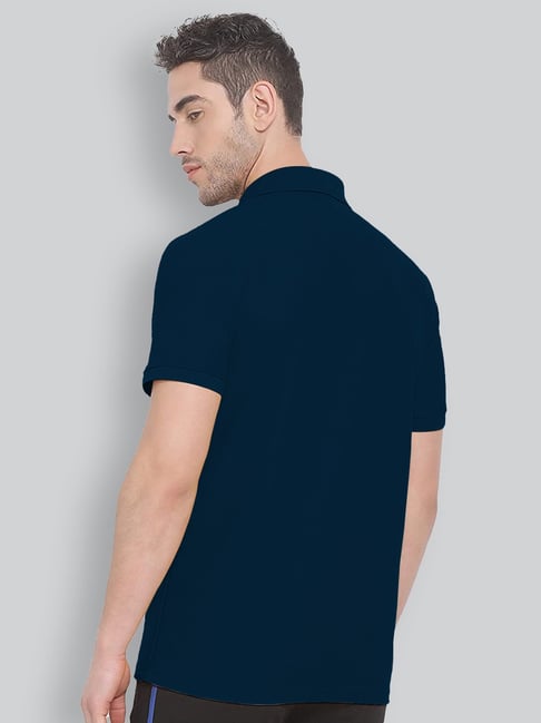 Lux Nitro Navy Regular Fit Polo T-Shirt