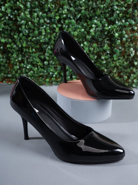 Black Solid Heel Shoes - Selling Fast at Pantaloons.com