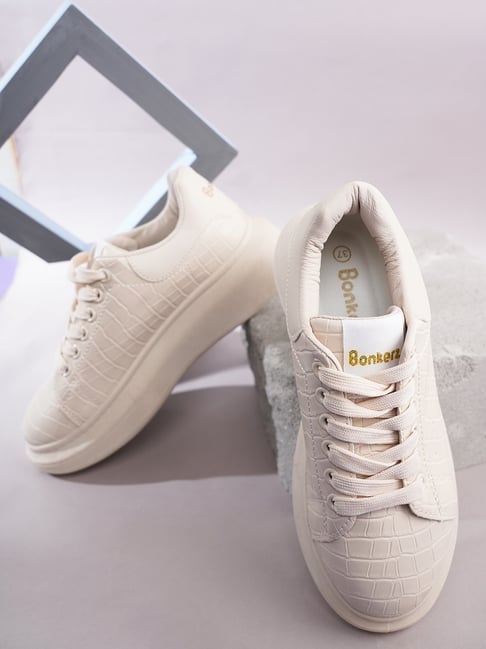Buy Bonkerz by Iconics Women's Beige Sneakers for Women at Best